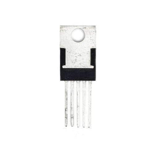 LM2576T 12V 3A IC Reg Buck Voltage Regulator - shown as a black and silver electronic component with five metal pins and a mounting hole.