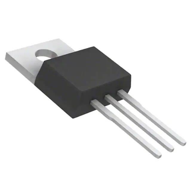 LM338T - a black, three-terminal electronic component with a metallic mounting tab featuring a circular hole.