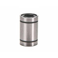 Lm8uu 8mm 8x15x24mm Ball Bearing Bush Bushing For CNC And 3d Printer Pparts - a cylindrical, metallic silver linear motion bearing with black seals at both ends.