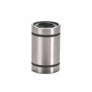 Lm8uu 8mm 8x15x24mm Ball Bearing Bush Bushing For CNC And 3d Printer Pparts - a cylindrical, metallic silver linear motion bearing with black seals at both ends.