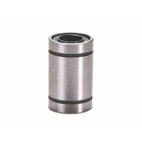 Lm8uu 8mm 8x15x24mm Ball Bearing Bush Bushing For CNC And 3d Printer Pparts - a cylindrical, metallic silver linear motion bearing with black seals at both ends.