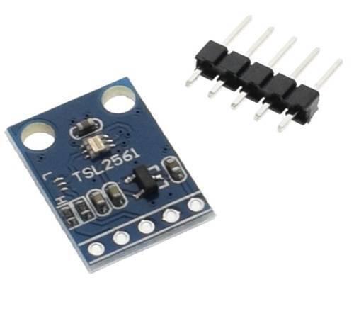Lux Sensor Gy-2561 TSL2561 Ambient Light Sensor Module - a blue rectangular circuit board with a sensor chip and a separate five-pin header connector.