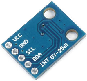 Lux Sensor Gy-2561 TSL2561 Ambient Light Sensor Module - a small blue rectangular circuit board with five labeled pin headers and two mounting holes.