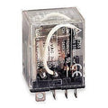 LY2 8 Pin 24 Volt DC Relay With Base - a transparent, rectangular electronic relay with visible internal copper coils, wiring, and metal contact pins.