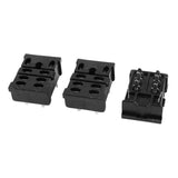 LY2 8 Pin Relay Base - shown as three black rectangular plastic relay sockets with eight metal pin terminals visible on the bottom of the right unit.