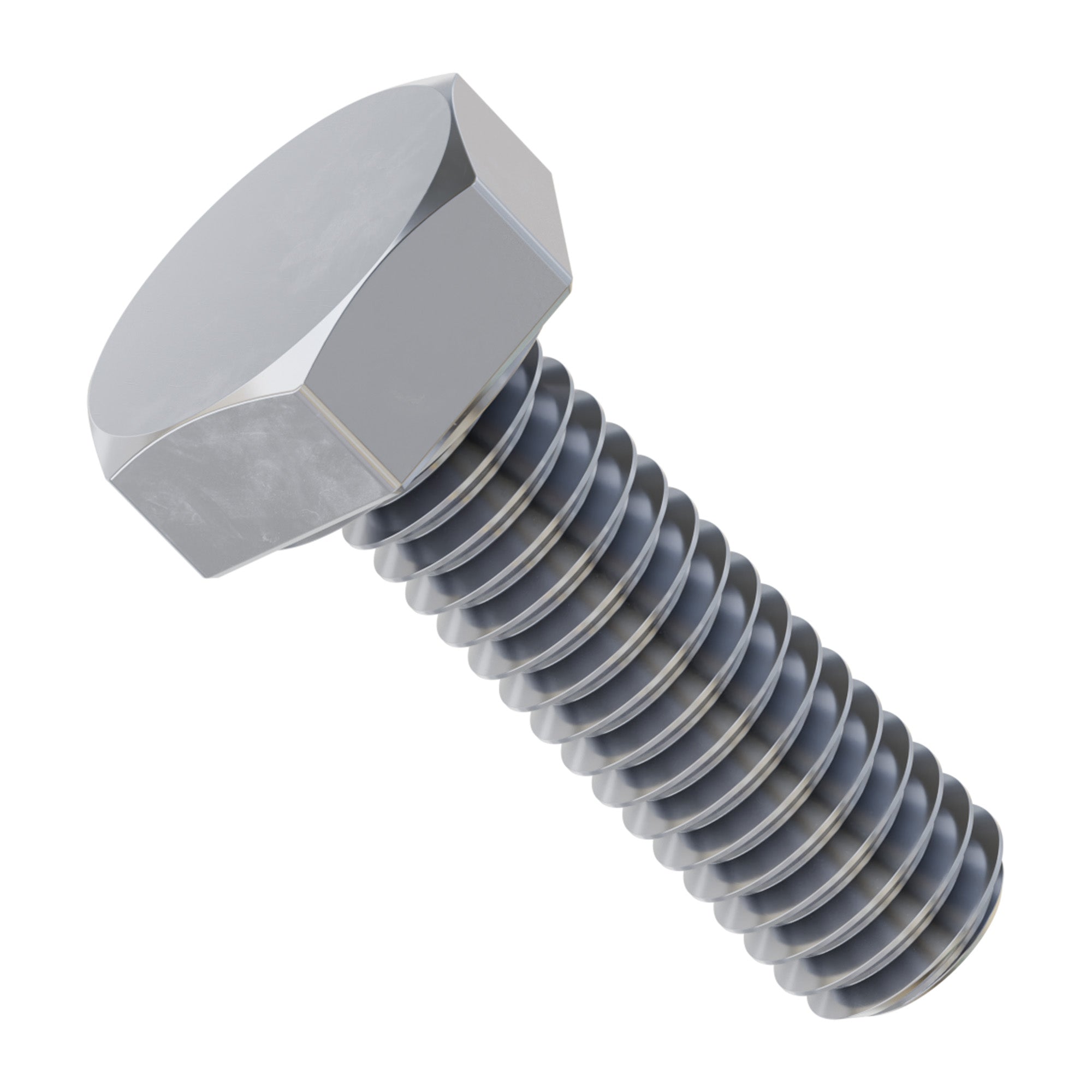 M8 X 16 Button Head Screw Screws Bhs - silver-coloured metal hex bolt with a hexagonal head and a fully threaded cylindrical shaft, shown against a white background.