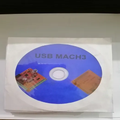 Mach3 CNC Software Cd | USB Installation Disc For CNC Controllers - a blue circular disc featuring printed text and images of circuit boards, enclosed in a white paper sleeve.