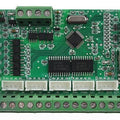 Mach3 USB CNC Interface Board BL-usbmach-V2.0 Mach3 CNC Board - a green rectangular circuit board featuring a USB port, multiple screw terminals, and white connector pins.