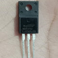 MagnaChip MDF3752 N-Channel Power MOSFET - a black, three-pin electronic component held against a hand, showing the printed model number and logo.