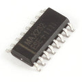 MAX232 16 Pin SMD SOIC16 RS232 To Serial Converter IC Transceiver IC - a black, 16-pin surface-mount SOIC16 transceiver chip with "MAX232 ESE+1111" printed on its top surface.