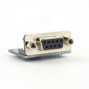 MAX232 RS232 To TTL Converter Module DB9 Serial Port Connector - a side-angle view of the board with a female DB9 serial connector and two hex nuts.