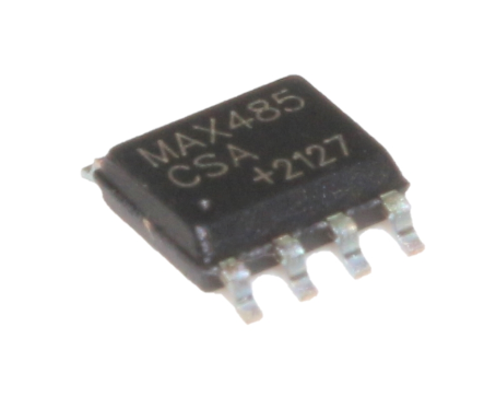 MAX485 Csa SMD IC Low-power, Slew-rate-limited Transceiver - a small black 8-pin electronic component with silver leads, shown in a close-up angled view.