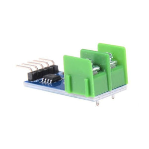 MAX6675 k Type Thermocouple Temperature Sensor Converter For Arduino SPI Interface Module HW551 - a blue circuit board, a four-pin header, and a green two-terminal screw connector.