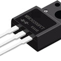 MBR30200FCT Dual Schottky Rectifier 200V 30A TO-220AB Diode Array Schottky - a black electronic component with three metal pins and a mounting hole, labeled with the model number.