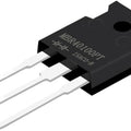 MBR40100PT High Power Rectifier Tube - a black electronic component with three metal pins and the text MBR40100PT and I5AC0-B printed on the top surface.