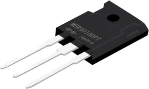 MBR40100PT High Power Rectifier Tube - a black electronic component with three metal pins and the text MBR40100PT and I5AC0-B printed on the top surface.