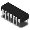 MC1488 DIP-14 Quad Line Driver - Reliable And Efficient Alternative Of SN75188N - a black 14-pin integrated circuit component with a semi-circular notch on one end, shown in an isometric view.