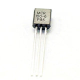 MCR100-6 SCR Thyristor 600V 0.8A - a small black three-pin electronic component with the text "MCR 100-6 P86" printed on its front face.