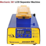 Mechanic 361 Rotatable LCD Touch Screen Preheat Separator For Phone Repair Heating Split Screen Station - a blue and yellow heating station with a rotatable top plate and a front panel featuring a digital temperature display.