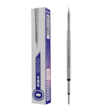 MECHANIC C210 TO BALL SOLDERING TIP - Soldering Iron Tip - silver cylindrical soldering tip next to a tall, rectangular grey and blue box labeled C210-TO with a barcode and QR codes.
