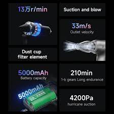 Mechanic DB10 Turbo Suction And Blowing Machine Price - technical specifications including 130,000 r/min, 33m/s velocity, and 5000mAh battery.