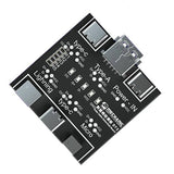 Mechanic DT3 Data Cable Detection Board For Ios Android Type-c - a black rectangular PCB featuring Lightning, Type-C, Micro, and Type-A USB ports with labeled test points.