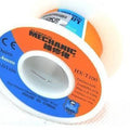 Mechanic HX-T100 0.4mm 50 Grams Soldering Wire - shown as a circular spool with orange and blue labels detailing specifications like tin and lead content.