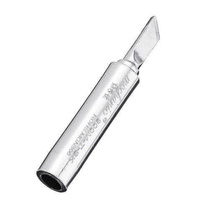 Mechanic Lead Free Soldering Iron Tip 900M-T-SK For Jumper Wire BGA Motherboard Welding Repair Tools - a silver-colored, knife-shaped metal replacement tip with text engraved on its cylindrical body.