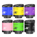 MECHANIC MOS 4K HDMI CAMERA - Microscope Camera - six cylindrical camera lenses in blue, yellow, purple, pink, green, and black, featuring top-mounted buttons and branded text including "4K" and "Color MOS".