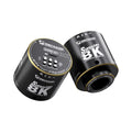 MECHANIC MOS 8K MICROSCOPE CAMERA - two cylindrical black metal camera components with gold-toned rims, featuring white text "MECHANIC" and "SUPER HD 8K", control buttons, and a memory card slot.