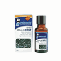 MECHANIC S60 BGA/IC GLUE REMOVING LIQUID FOR IPHONE - Glue Remover - a small brown glass bottle with a black cap next to its matching white and blue rectangular cardboard packaging, both featuring brand branding and circuit board art.