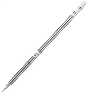 Mechanic Soldering Iron Bit Ot-i For T12 Soldering Stations - a long, silver, needle-tipped metal soldering iron tip with a white connector end.