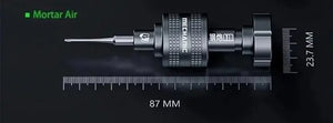 MECHANIC STAR 0.8 MORTAR SCREWDRIVER (AIR) - grey metal precision screwdriver with a knurled cylindrical body, stamped with "MECHANIC" and Chinese characters, featuring a thin pointed tip and knob end.