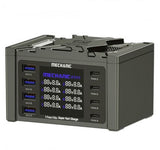 Mechanic V-Power 8 Ultra / Max 8-Ports 115W Desktop Digital Display High Power Fast Quick Charger - eight ports and a digital display showing voltage and amperage readings for each port.