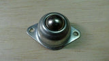 Metal Ball Caster Wheel 25mm Metal Ball For Robot - a silver metal caster with a central ball bearing and a two-hole mounting flange.