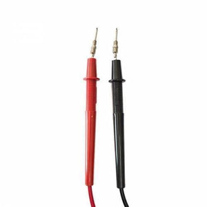 Meter Test Lead Probe HC92 - a pair of red and black multimeter test probes with pointed metal tips and insulated handles against a white background.