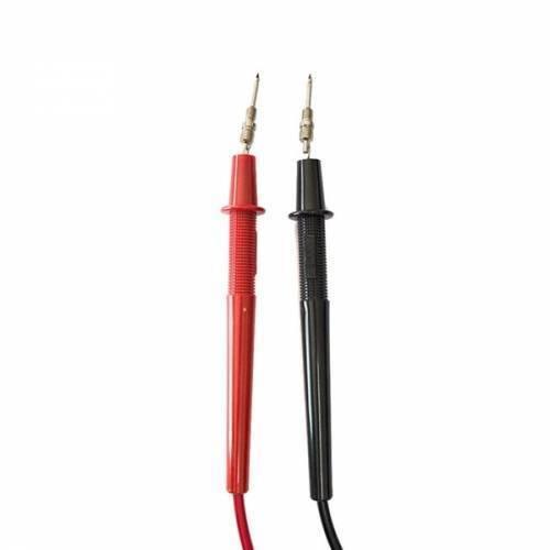 Meter Test Lead Probe HC92 - a pair of red and black multimeter test probes with pointed metal tips and insulated handles against a white background.