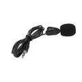 Mic Microphone 3.5mm For Dslr Other Equipment Youtube Black - a black lavalier microphone with a foam windscreen, a lapel clip, and a 3.5mm connector.
