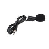 Mic Microphone 3.5mm For Dslr Other Equipment Youtube Black - a black lavalier microphone with a foam windscreen, a lapel clip, and a 3.5mm connector.