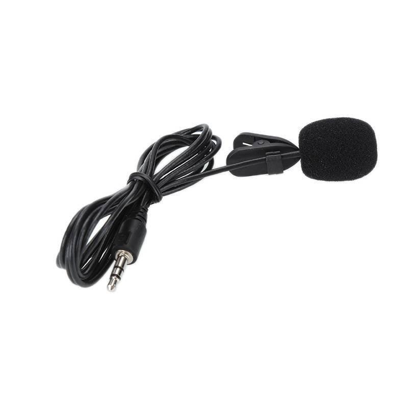 Mic Microphone 3.5mm For Dslr Other Equipment Youtube Black - a black lavalier microphone with a foam windscreen, a lapel clip, and a 3.5mm connector.