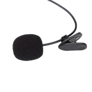 Mic Microphone 3.5mm For Dslr Other Equipment Youtube Black - a close-up of a black lapel microphone with a foam windscreen and a plastic clip.