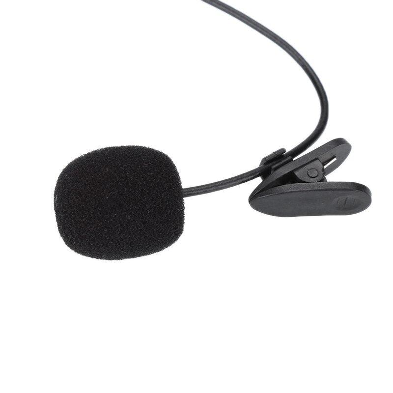 Mic Microphone 3.5mm For Dslr Other Equipment Youtube Black - a close-up of a black lapel microphone with a foam windscreen and a plastic clip.