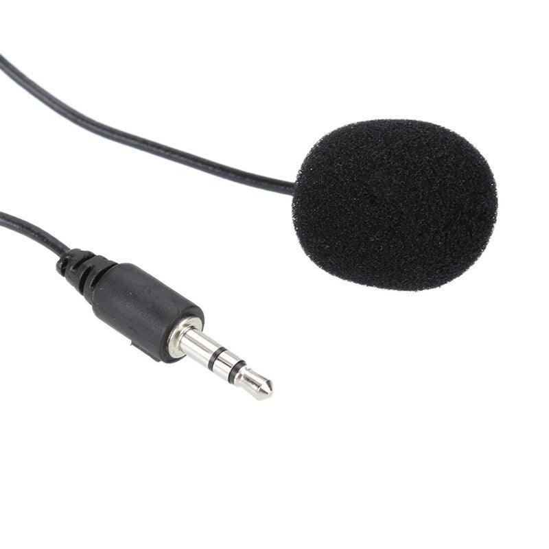 Mic Microphone 3.5mm For Dslr Other Equipment Youtube Black - lapel microphone with a foam windscreen and a 3.5mm TRS connector.
