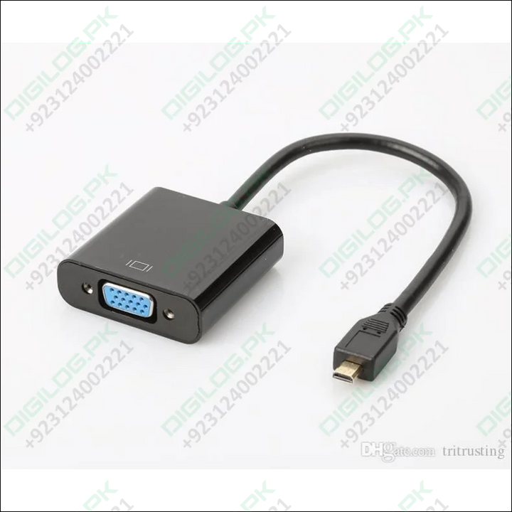 Micro Hdmi To Vga Female Video Cable Converter Adapter