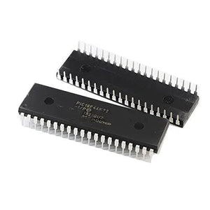 Microchip PIC18F46K22 Microcontroller 18F452 (40-pin DIP) Pic Microcontroller DIP - two black 40-pin DIP integrated circuits with silver pins positioned against a white background.