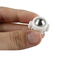 MINI 3PI Car N20 Caster Wheel MINI 3PI Car N20 Caster Robot Ball Wheel for smart car Robot Car Project Work - a close-up view of a small white plastic housing with a silver metal ball caster held between fingers.