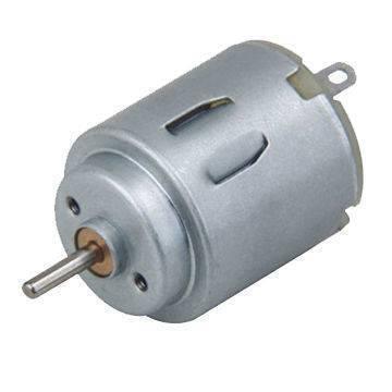 Mini DC Motor Mini Electric Motor Pmmc Motor - a small cylindrical silver electric motor with a protruding metal shaft and two electrical contact terminals at the rear.