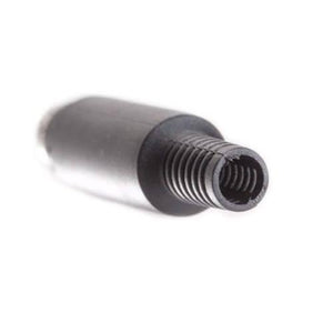 Mini DIN Male Solder 8 Pin Connector - shown as a close-up of the black cylindrical connector body with its threaded plastic end and internal pins.