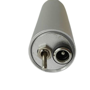 Mini USB Hand Drill Machine - the silver cylindrical base with a toggle power switch and a DC power input port.