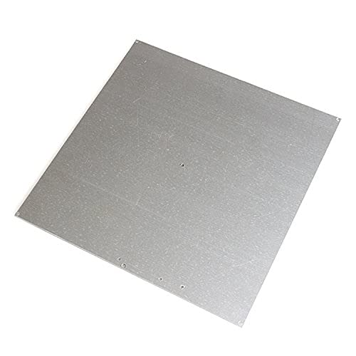 MK3 Heatbed Heated Bed Heat Bed 214x214x3mm Aluminum PCB Board Heat Bed 12V/24V Dual Power for RepRap 3D Printer - a square, silver-colored aluminum plate with small circular mounting holes near the edges and a single hole in the center.
